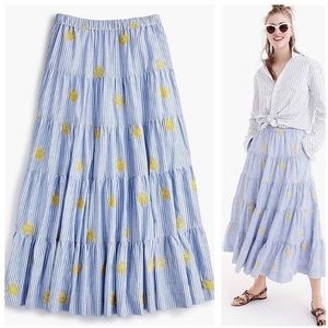 J.Crew Maxi Pineapple Skirt XS